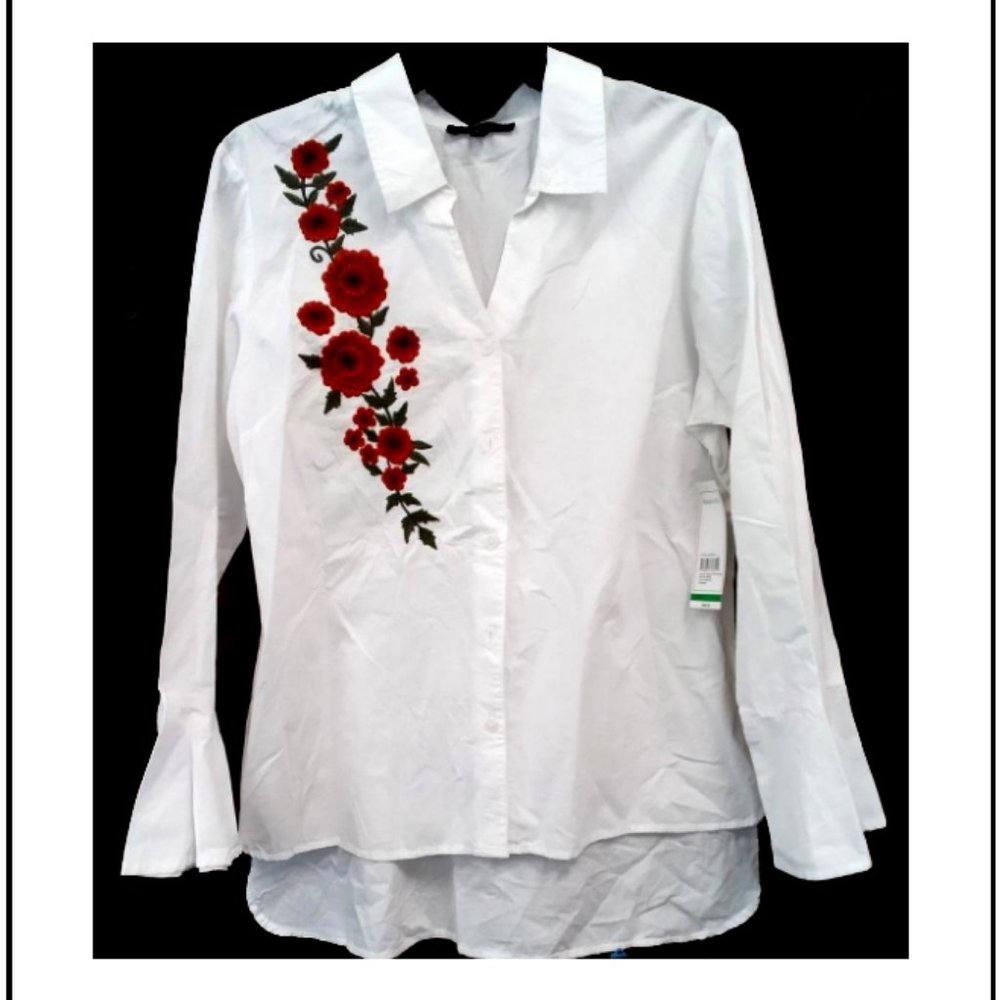 New Rare & Unique Fashionable Women's Embroidered Cotton Shirt
